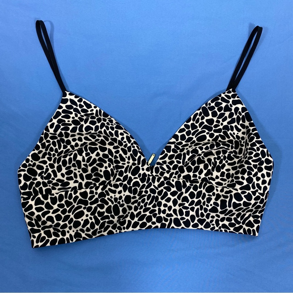 Shona Joy Black and Cream Crop Top